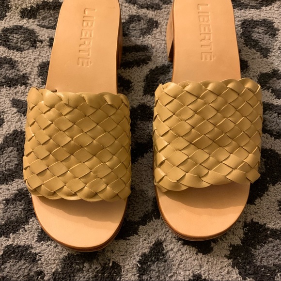 New Liberte Leather Santorini woven mules in Cream Size 7 - Picture 7 of 9